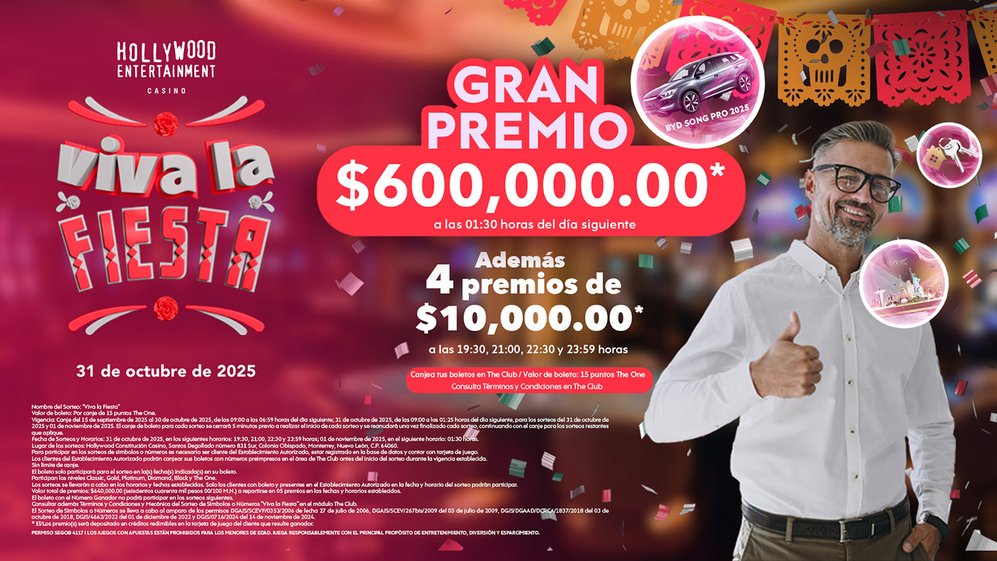 Este 31 de octubre de 2025 participa por un 💰GRAN PREMIO de $600,000.00*
