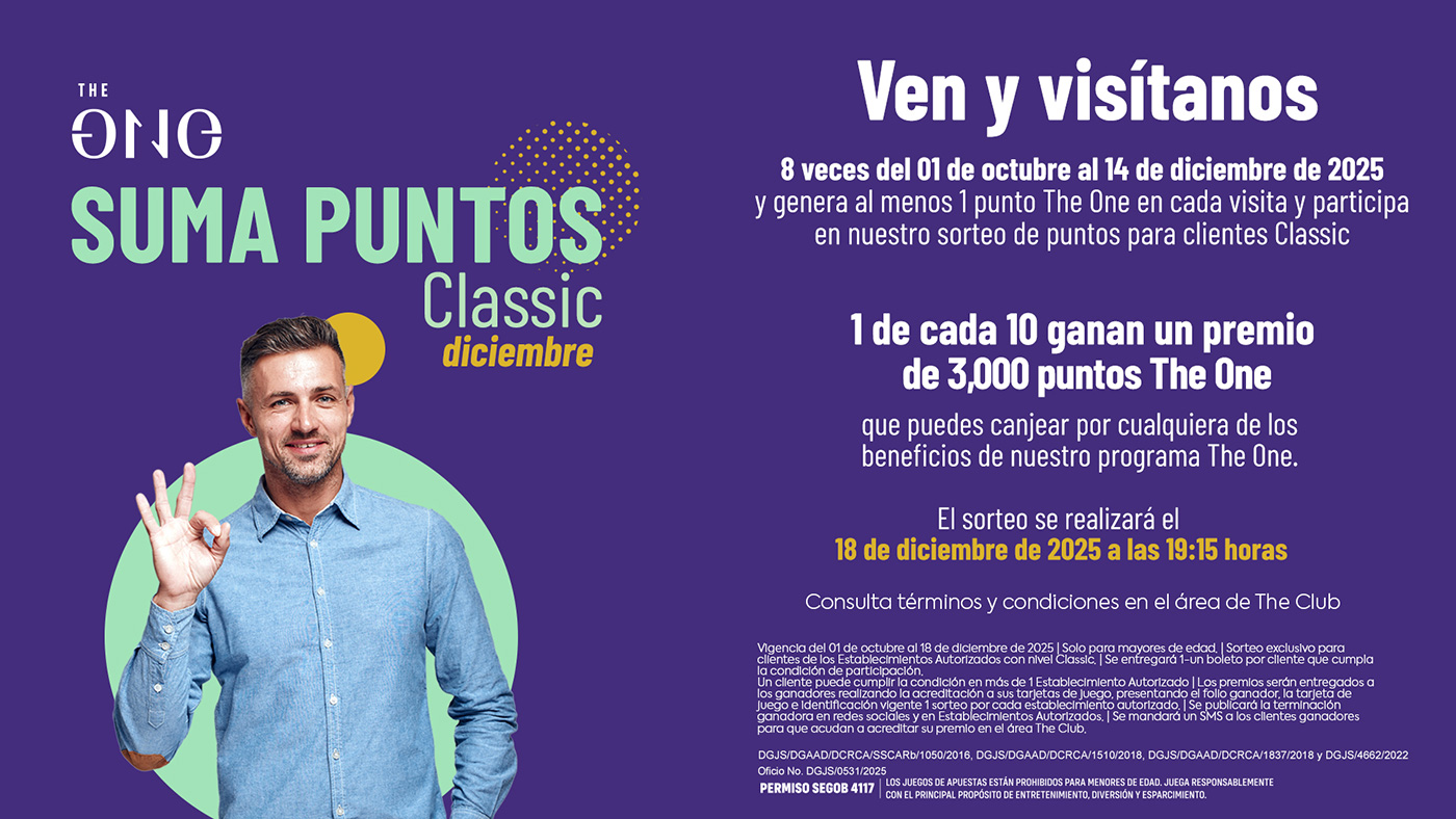 Sorteo SUMA PUNTOS CLASSIC en Hollywood Casino Sorteo SUMA PUNTOS CLASSIC en Hollywood Casino