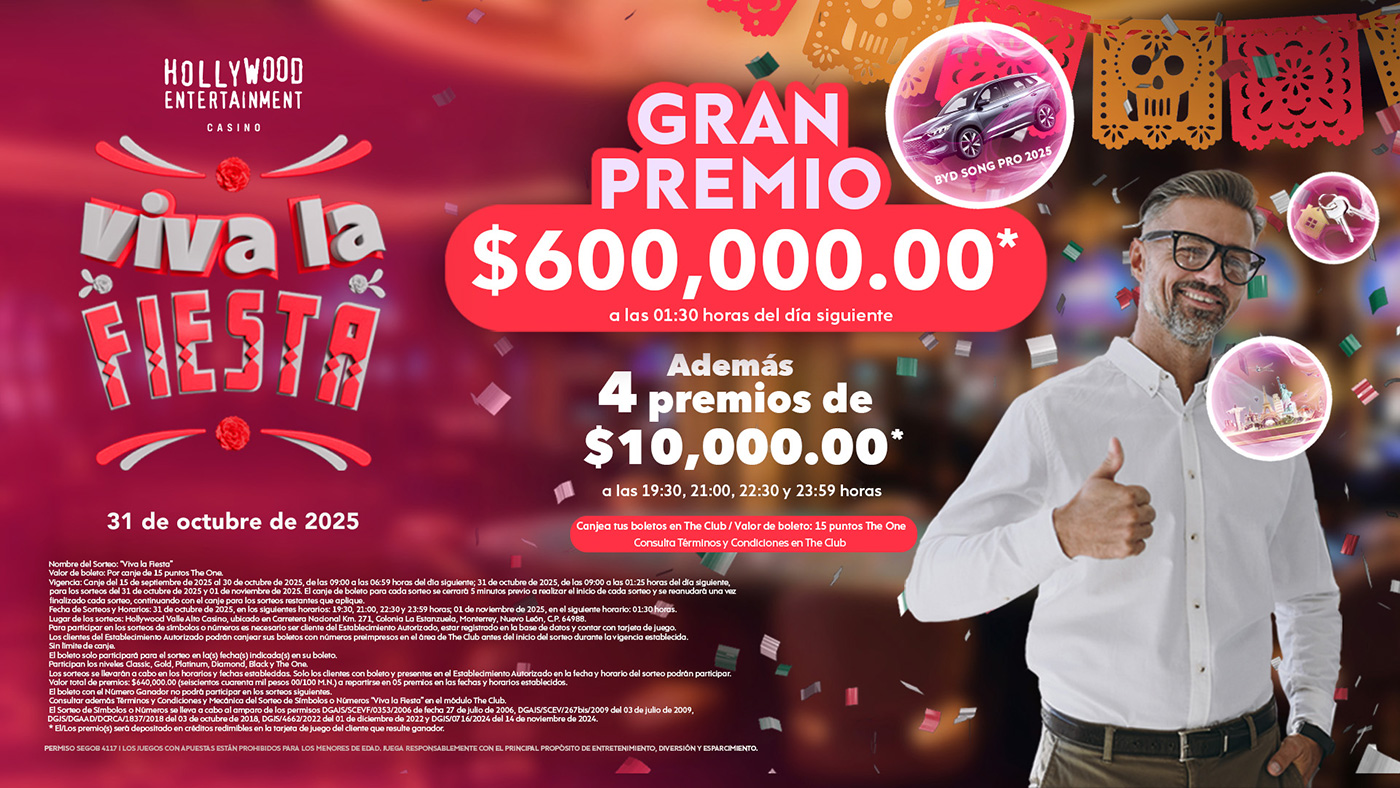 Este 31 de octubre de 2025 participa por un 💰GRAN PREMIO de $600,000.00*